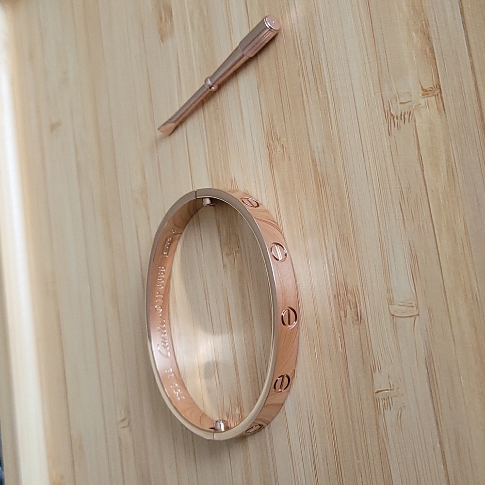 Rose gold love bracelet